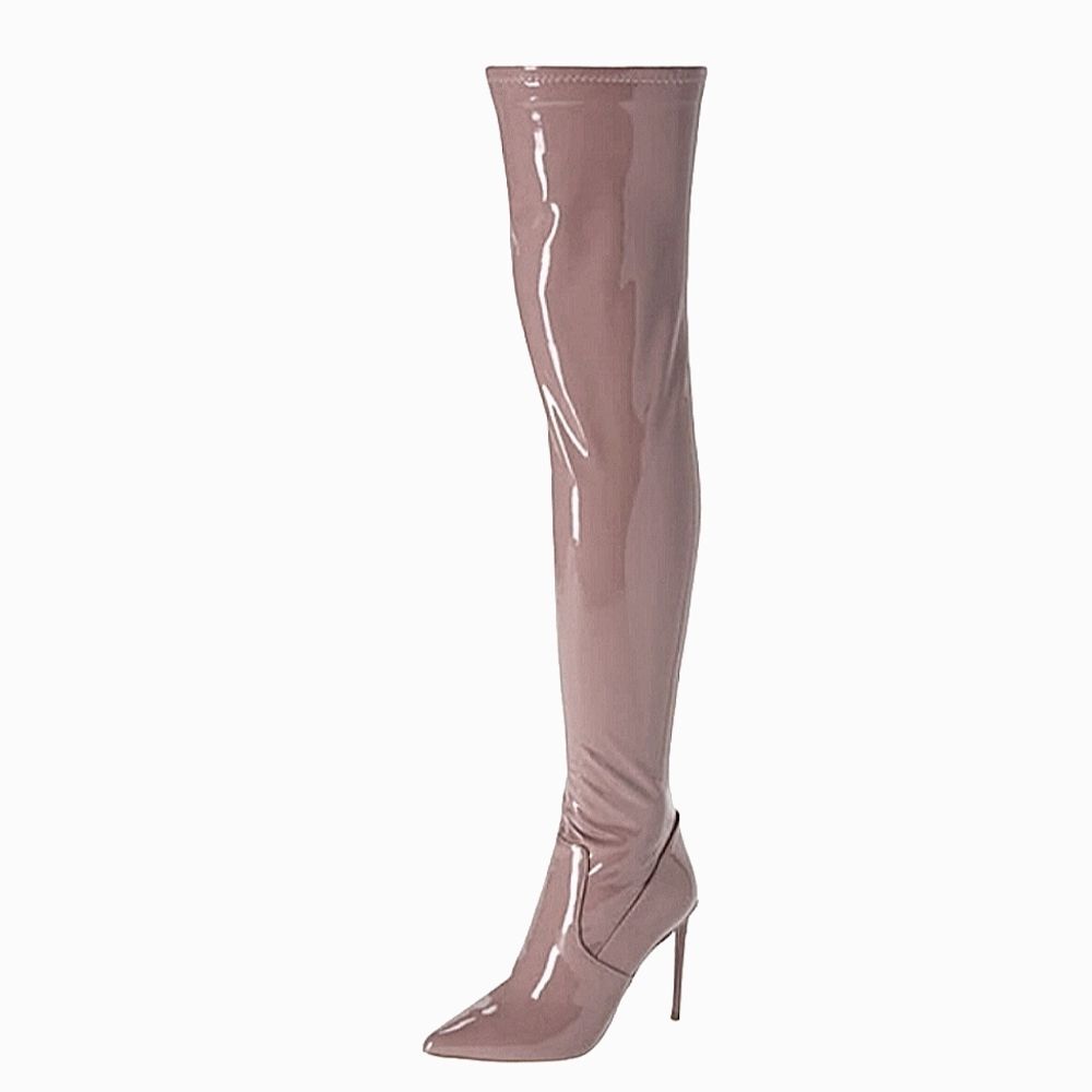 Steve Madden Viktory over the knee Boot in mauve patent leather
